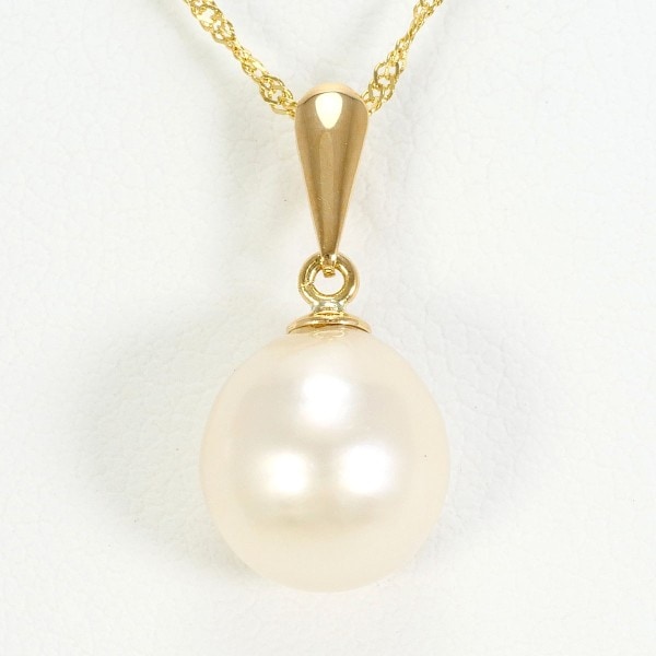 K18 18金 YG イエローゴールド ネックレス パール 約40cm ジュエリー 中古