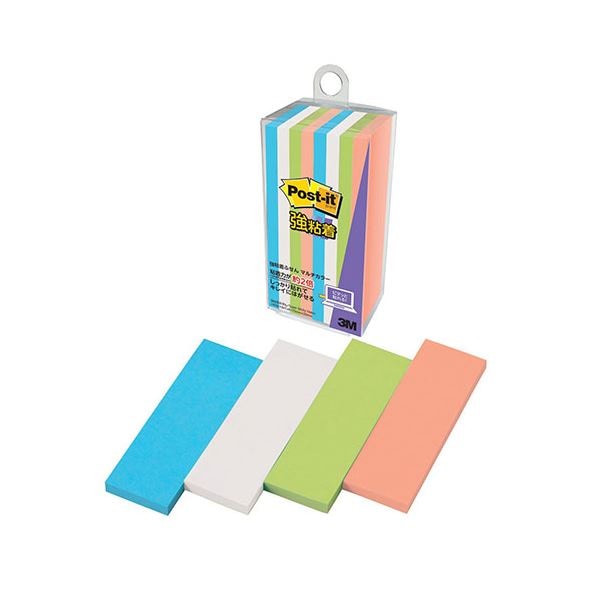 (10個セット) 3M Post-it ポストイット 強粘着ふせん マルチカラー4 3M-500SS-MC-4X10