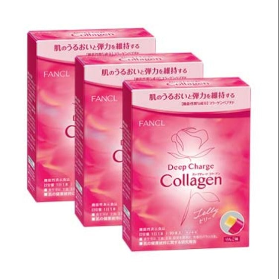 【３箱セット】 FANCL ファンケル ディープチャージ コラーゲン スティックゼリー 10日分 (20g×10本入) [機能性表示食品] 個包装 4908049557119