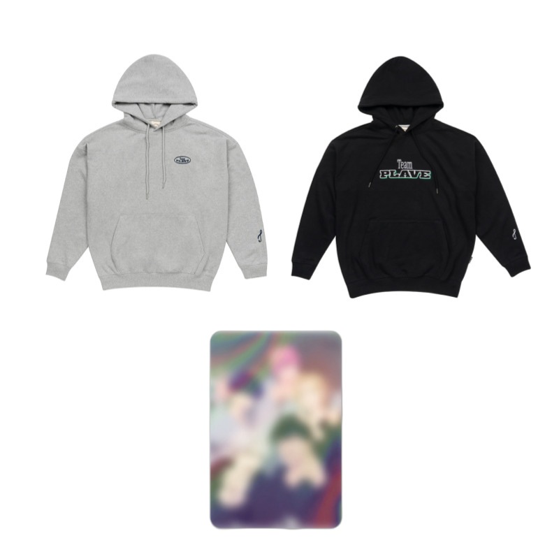 [ビッグホログラムフォトカード贈呈]【公式】TEAM PLAVE HOODIE HEATHER GREY / BLACK 8,470円