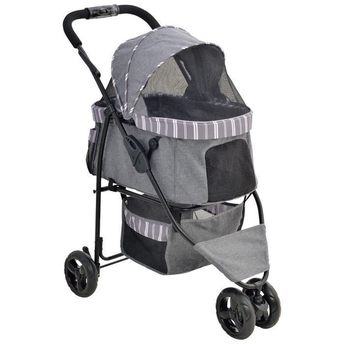 わんわんカート スマートハンディ Safety GEX-4972547926944 ストライプグレー