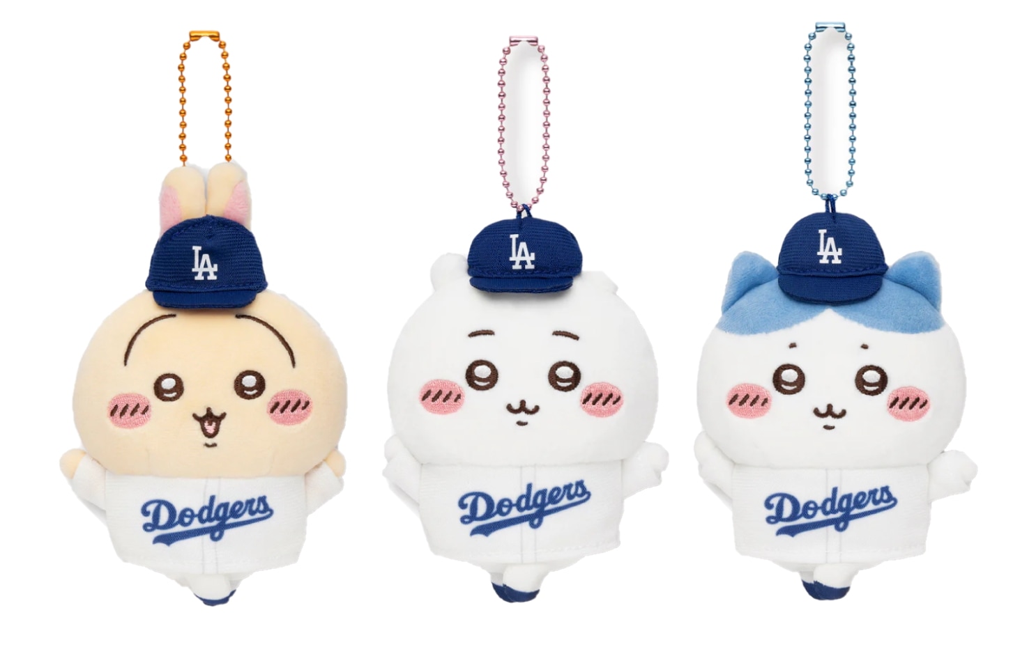 ちいかわ MLB TOKYO SERIES マスコット ドジャース 3体セット ちいかわ ハチワレ うさぎ
