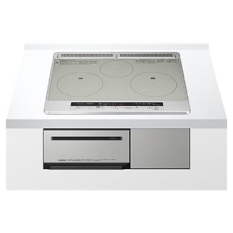 HITACHI 日立 ビルトインIHクッキングヒーター HT-M7STF-S 単相200V 幅60cm 3口 鉄・ステンレス対応 レンジフードファン連動 シルバー