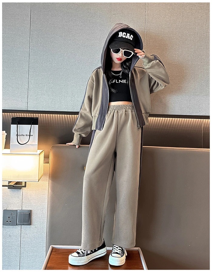 ラムジャケットブラッククロスミンクトリミングプリントラビットファー