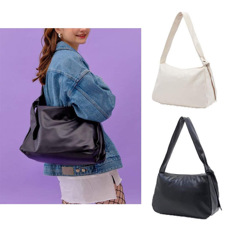 SOFT LEATHER KNOT POINT SHOULDER BAG JLBA2F90 ショルダーバッグ トートバッグ 肩掛け 斜め掛け クロスバッグ ハンドバッグ メッセンジャーバッグ たっぷり