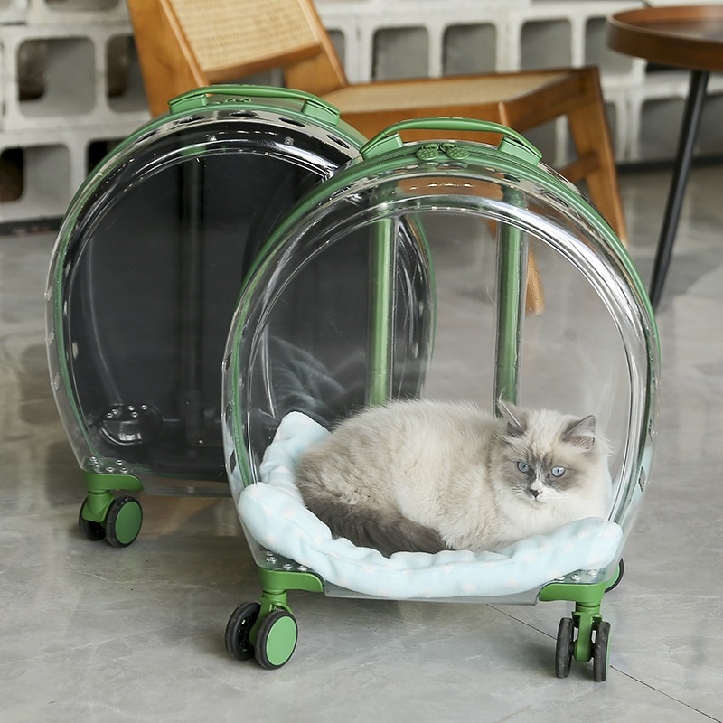 レバー付き猫バッグ大容量猫犬エアバッグペット透明レバー宇宙室ポータブル外出用スーツケース