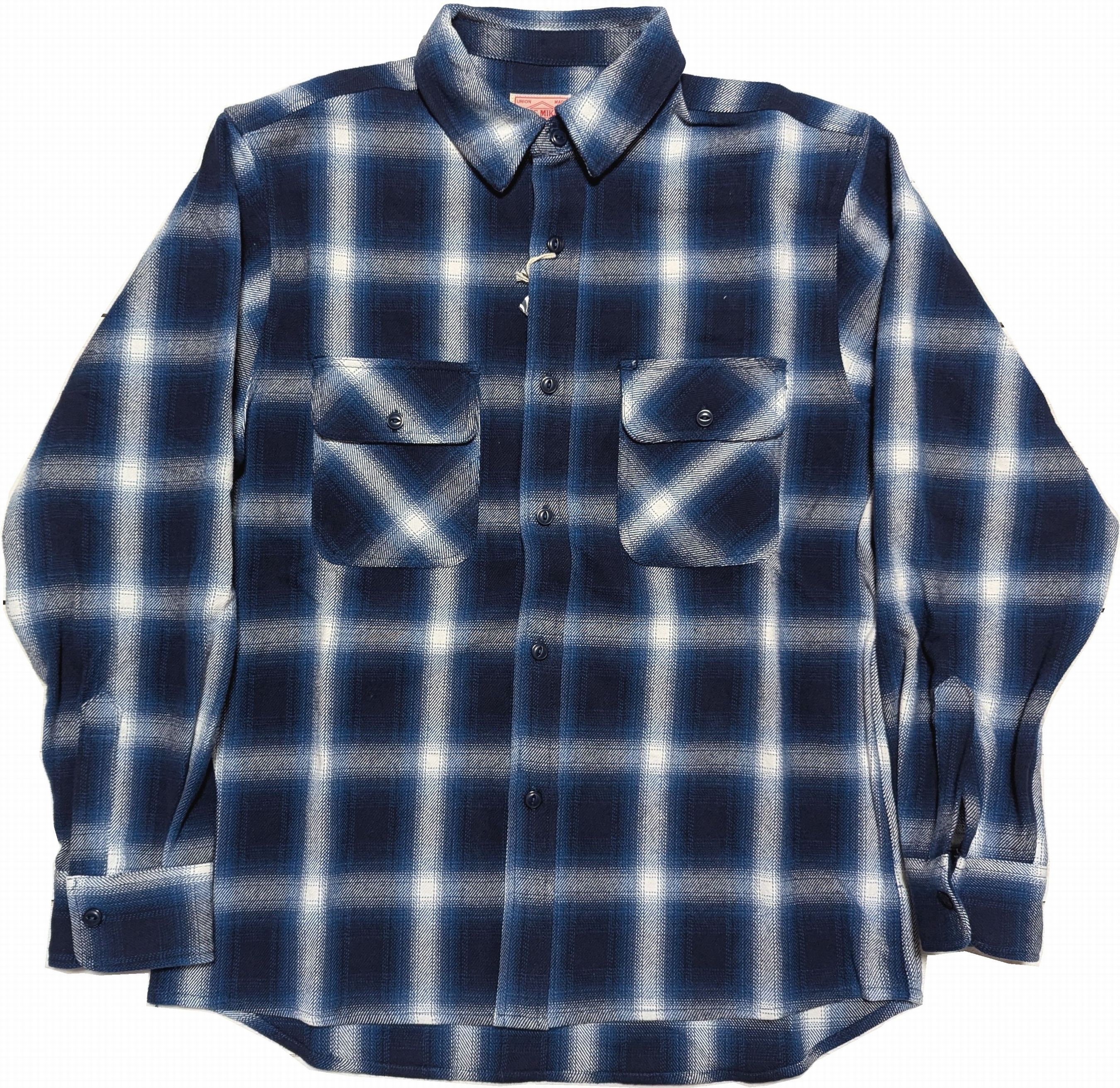 長袖 ヘビーフランネルシャツ ネイビー メンズ　HEAVY FLANNEL SHIRTS NAVY 008