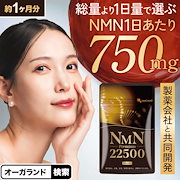 普段使い｜美容系サプリ｜NMNプレミアム22500（6個セット・約6ヶ月分）日本製 1日750mg 植物由来 耐酸性 高純度 99% NMN 美容 健康 若々しさ 女性 サプリメント 美容ケア サプリ オーガランド