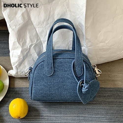 [メガ割りSALE]2WAYハートキーリングデニムバッグ・p678099