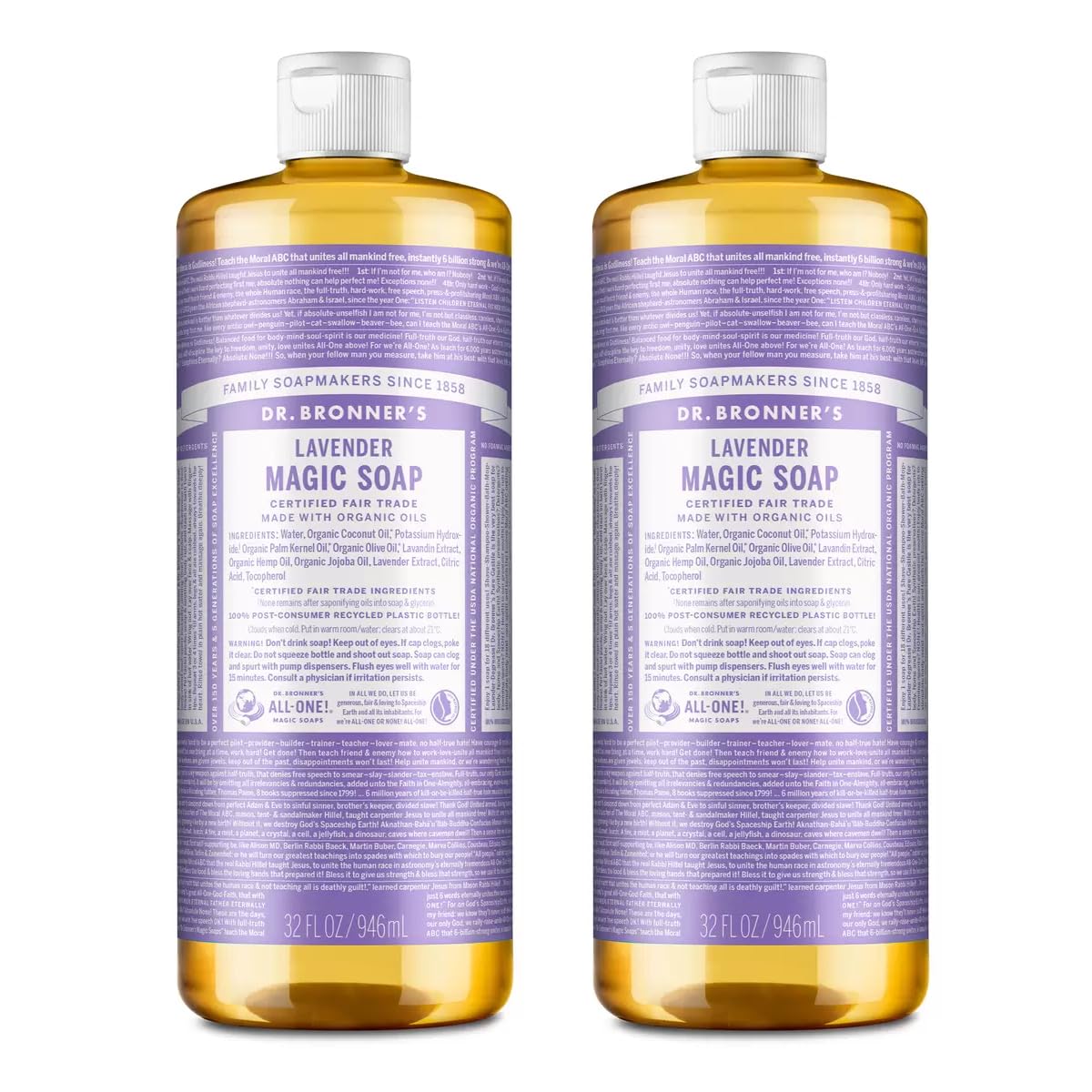 【2本セット】マジック ソープ 天然素材 コストコ流通限定品 [内容量：946ml ×2] (ラベンダー)