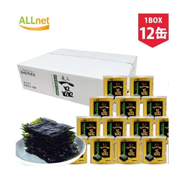 GOSEI 宋家 宋家一品のり(缶) 30ｇ(8切54枚板のり6.75枚分)　12缶セット 韓国のり 韓国海苔 缶 無添加 のり 味付海苔MEGA