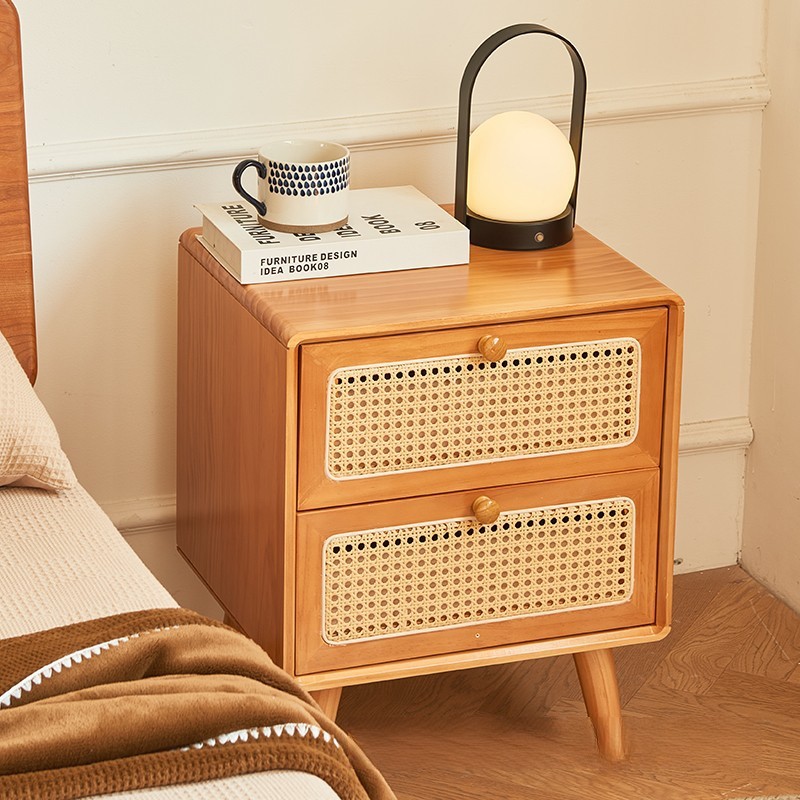 北欧風インテリア 家具 高級感 実木製 ベッドサイドテーブル シンプル 取り付ける不要 軽量で贅沢 寝室 収納 ベッドサイドデスク