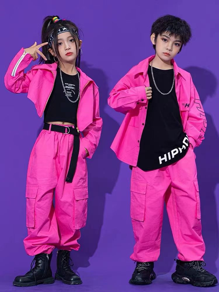 褪せしにくい女の子ダンス衣装ストリートダンス子供ファッション少衣装男の子春演技服1570