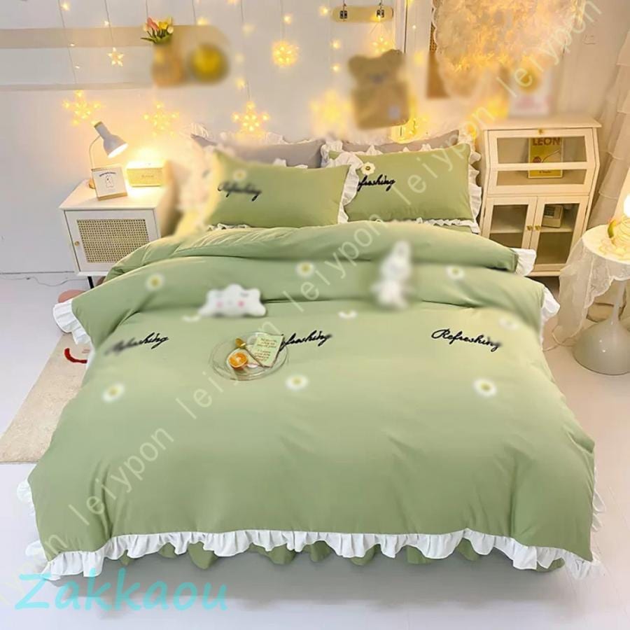 布団カバーセット 3点セット 寝具カバー ベッドスカート 敷き布団カバー 吸湿通気 北欧風 掛け布団カ バー シーツカバー おしゃれ 花柄 かわいい 姫系