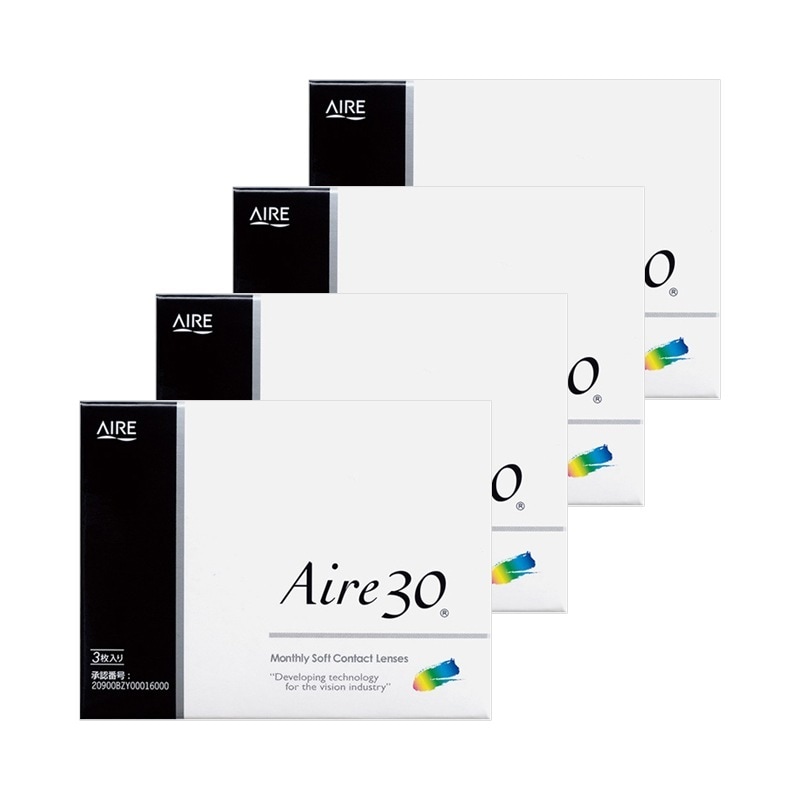 3枚入 [ 4箱 ] アイレ30 クリア コンタクトレンズ マンスリー