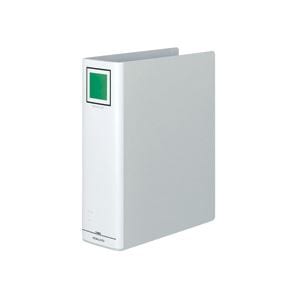 （まとめ）チューブファイル(エコ) 片開き A4タテ 80mmとじ シルバー 10冊