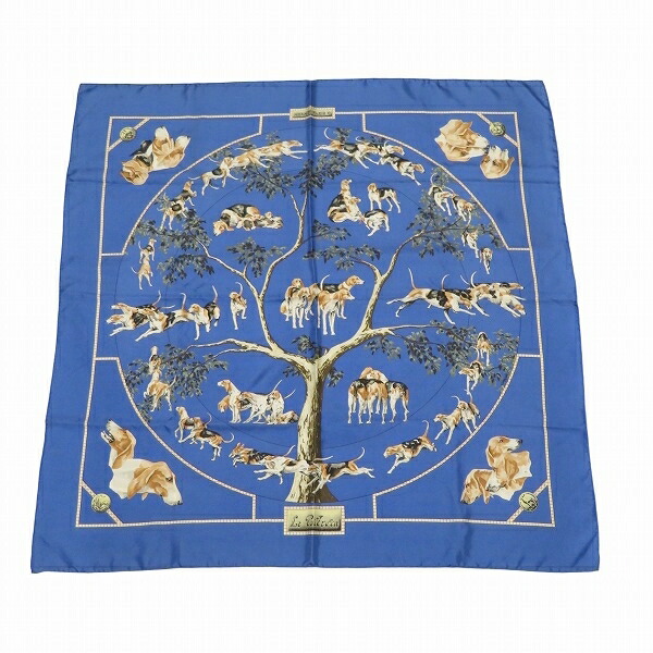 エルメス カレ90 ラ ポイテヴァン ブランド小物 ストール レディース 【中古】