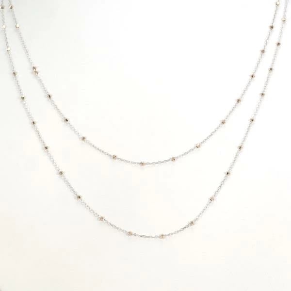 K18 18金 YG イエローゴールドWG ネックレス 約44cm ジュエリー 中古