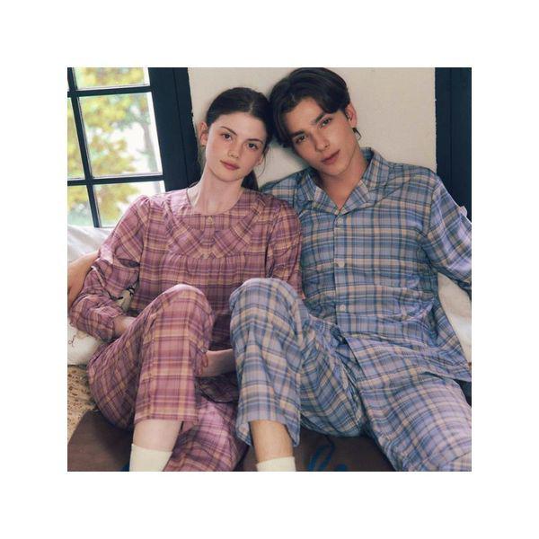 ヴィーナス ビッグ チェック 先染め 女性パジャマ VPA4555W W_P408888071