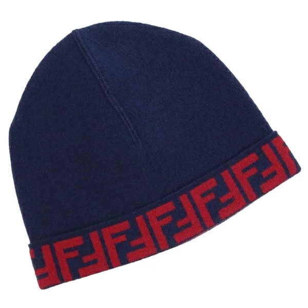 ニット帽 ビーニー レディース ガールズ FF柄 ズッカ柄 ブルー キッズ JUP063 AO29 F08B9