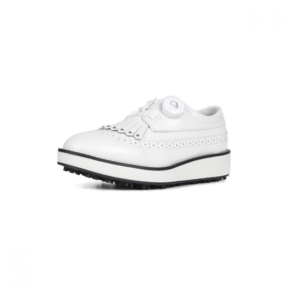 (ラックスゴルフ) 女性用スパイクレス抗菌デオドラントレザーハンドメイドゴルフシューズ NQ167