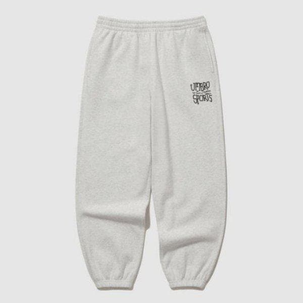 パンツ TQT UP421CFPN6-WMG ニューレタリング グラフィック 裏起毛 ジョガーパンツ / WHITE MELANGE 11,135円