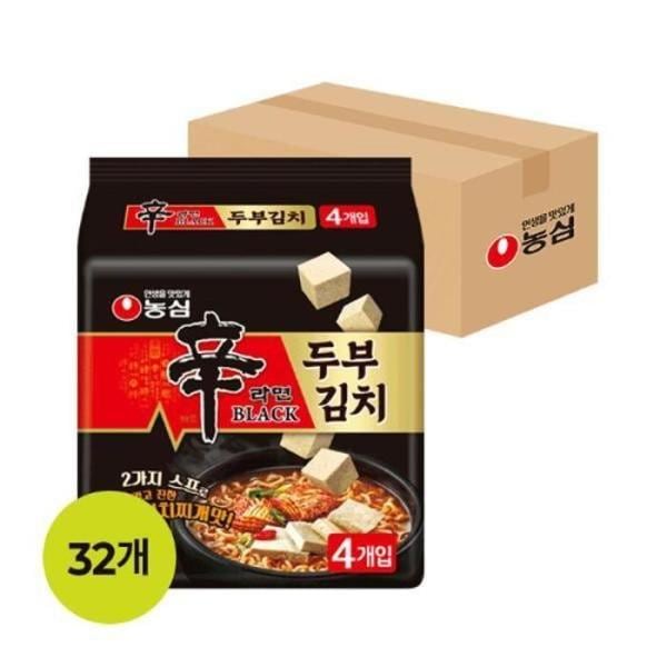 農心 辛ラーメンブラック 豆腐キムチ 127g 32個入り 1ボックス