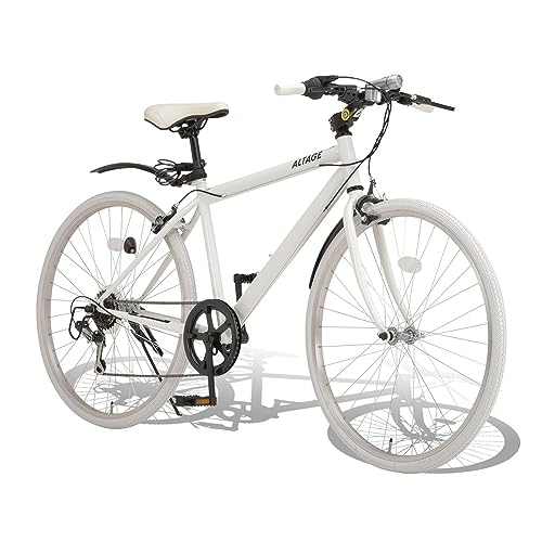 ALTAAGE クロスバイク ホワイト 6段変速 クロスバイク ALTAGE 26インチ 6段変速 ホワイト 配送無料