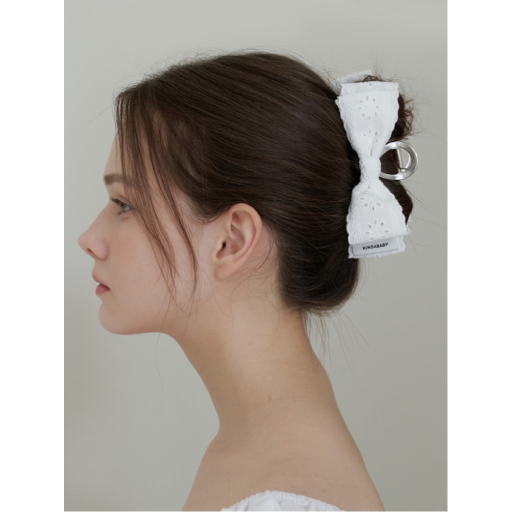 キンダベイビーエーデルリボンシルバークロー-ホワイト