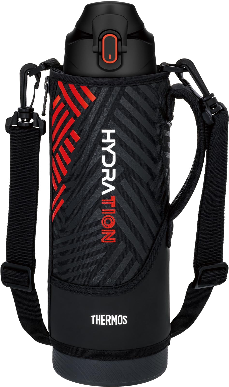 サーモス 水筒 真空断熱スポーツボトル 1.5L ブラックオレンジ 保冷専用 子供用 ポーチ付き 肩に優しいストラップ FJS-1500F BKOR