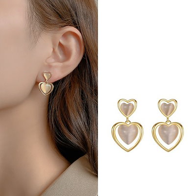 vivienne westwood MINI BAS RELIEF ハートピアス BLACK） ジュエリー