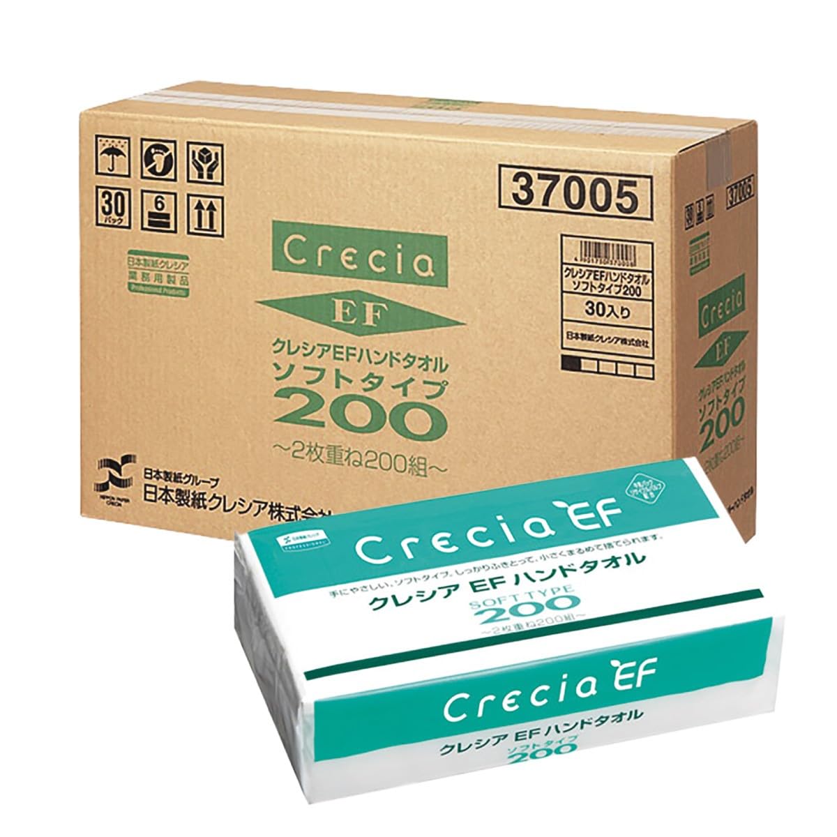 クレシア EFハンドタオル ソフト200 30個 5,568円
