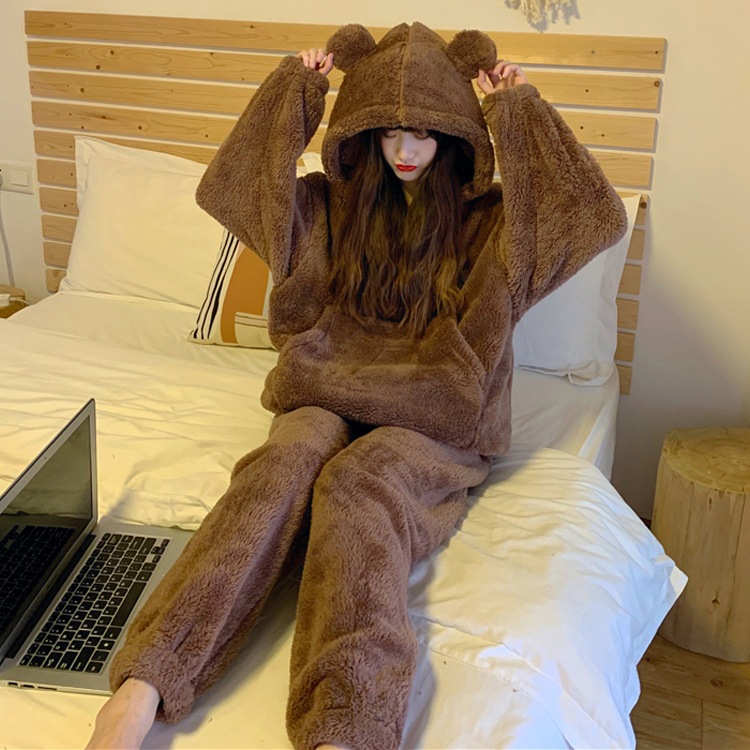 OH0121 2色 ふわもこクマちゃん ルームウェア