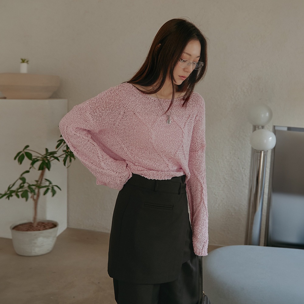 オリアルーズボートネックニット