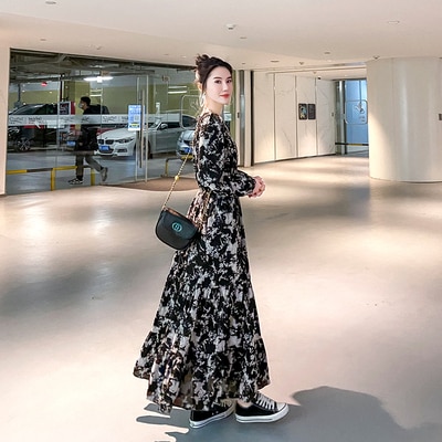 ワンピース デート フレアワンピース ロング ロング丈 袖あり 長袖 かわいい 大人可愛い きれいめ シンプル カジュアル 大人 上品 おしゃれ お洒落 主役級 存在感 春 秋 冬 10代 20代 8,009円