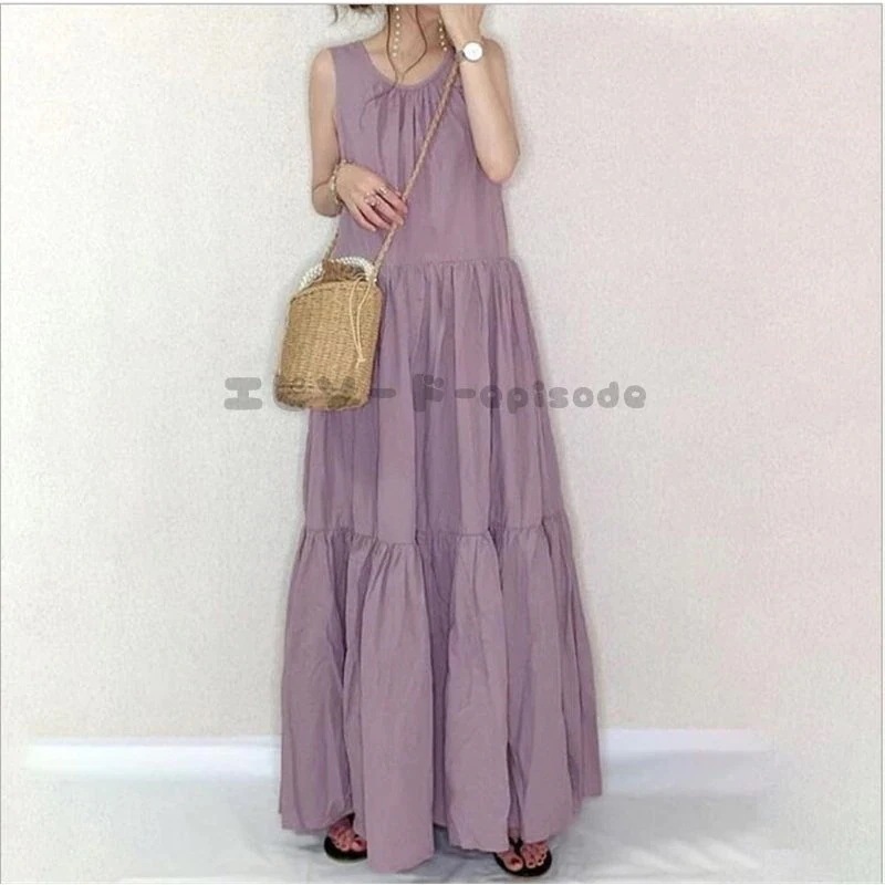 ワンピース レディース マキシワンピース 無地 ゆったり Aライン ロングワンピース きれいめ251