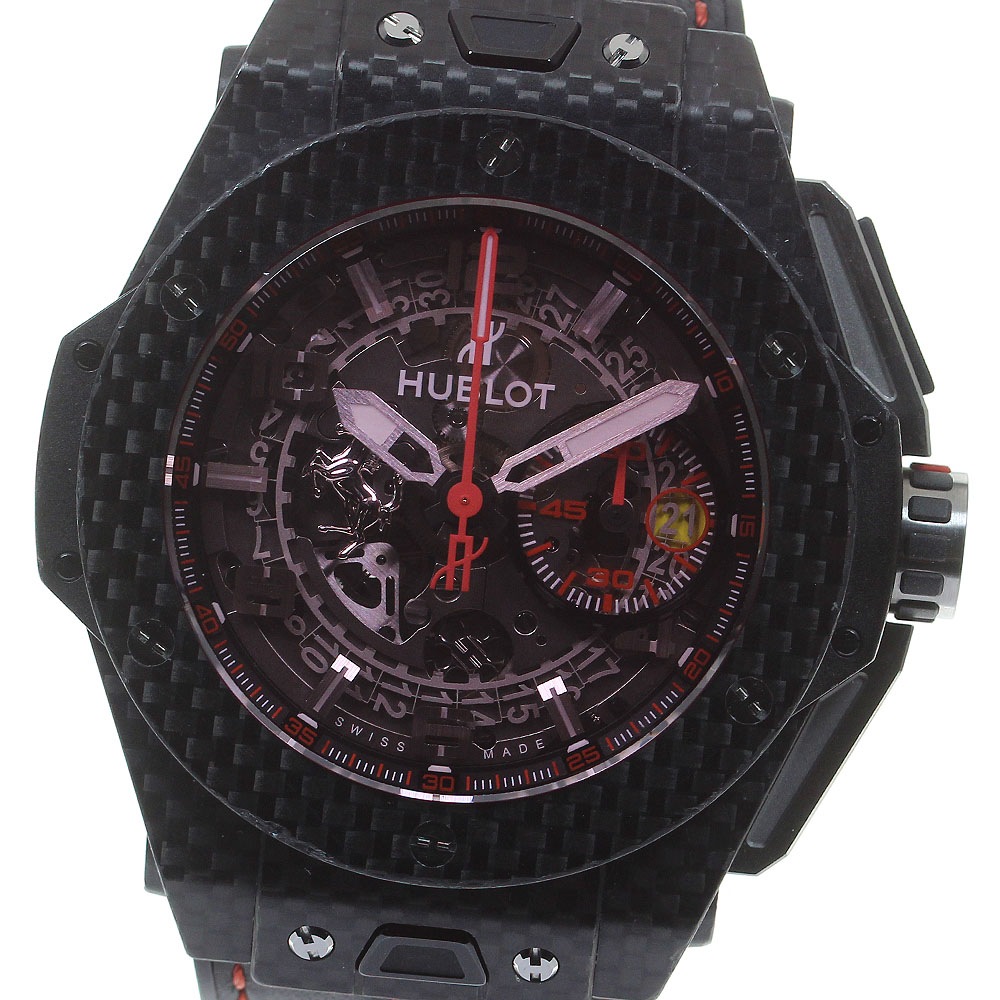ウブロ HUBLOT 401.QX.0123.VR ビッグバン フェラーリ レッドマジック クロノグラフ 自動巻き メンズ 箱保証書付き_818631【中古】