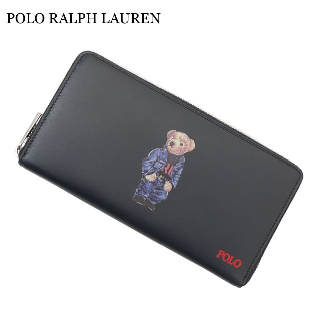 ポロ ラルフローレン POLO RALPH LAUREN Polo Bear Print Round Zip Long Wallet ベア ジップ 長財布 ウォレット 271-000449-017