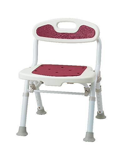 福浴 折たたみコンパクトシャワーチェア ボルドー FKW-02-A