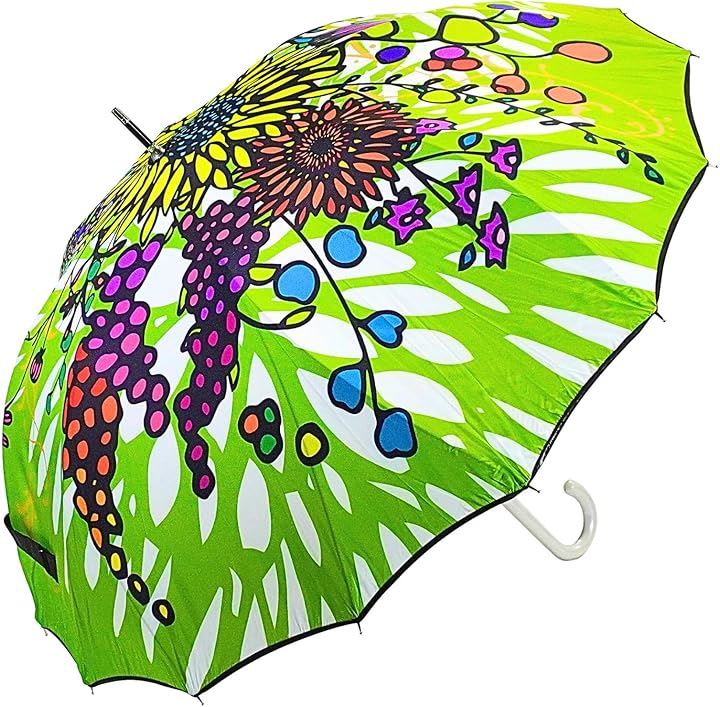 傘 レディース 長傘 桜骨 16本骨 雨傘 日傘 遮光 UVカット率 98％ UPF50+ 晴雨兼用 おしゃれ かわいい 大きい 一枚張り(オンネア, 60cm)