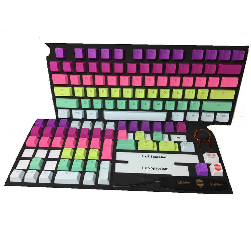 Tai-Hao　キーキャップセット PBT Backlit- Rainbow Sherbet 121 Keys 英語配列　th-rainbow-sherbet-keycap-set