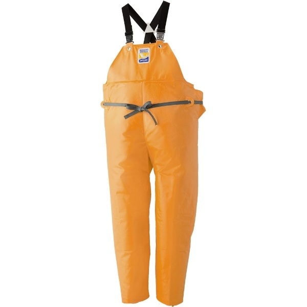 LOGOS ロゴス マリンエクセル 胸当膝当付ズボン サスペンダー式 オレンジ M 防水 撥水 耐寒 水産業 遠洋中近海 湾岸作業 12063563