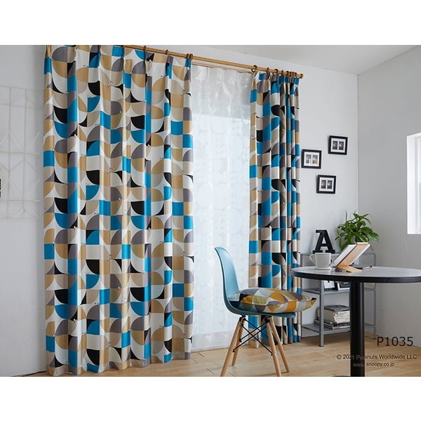 スミノエ ピーナッツ 遮光 カーテン スリーピースヌーピー 100135cm P1035 メーカー直送