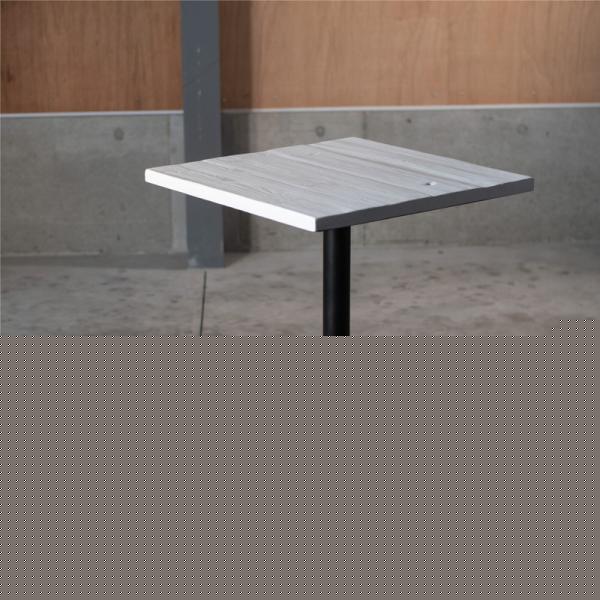 カフェテーブル 2人用 ダイニング 古材 白 おしゃれ デスク 机 ヴィンテージ インダストリアル 正方形 60cm 食卓 白塗装仕上げ 天然木 ホワイト