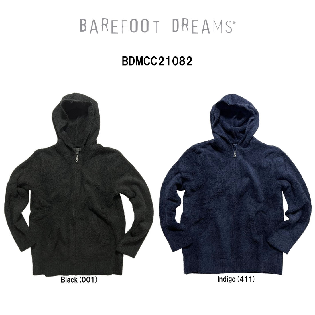 BAREFOOT DREAMS パーカー ジップ フーディー フード コージーシック ルームウェア ポケット メンズ リラックス BDMCC21082