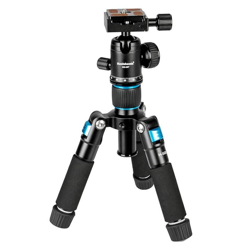 【国内即発】Koolehaoda カメラ用ミニ三脚 卓上三脚 アルミニウム製 コンパクト 三脚 高さ51cm 360自由雲台とバッグ付き 一眼レフカメラカムコーダーに適しています 耐荷重5kg