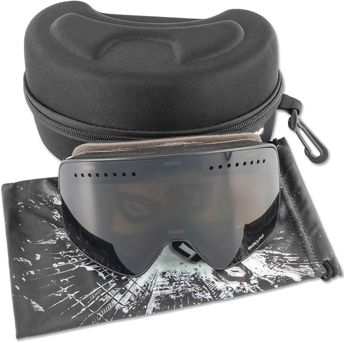 新版マグネット式＆ダブルレンズ スキーゴーグル スノーゴーグル スノボゴーグル 球面レンズ 曇り止め UVカット 雪鏡 広視野 紫外線防止 OTG対応 防風 防雪 男女兼用 6,263円