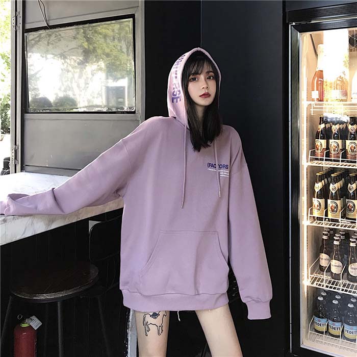 パーカーバック トプルオーバーレディーストップスフードトレーナーTシャツラグランスリーブロゴ
