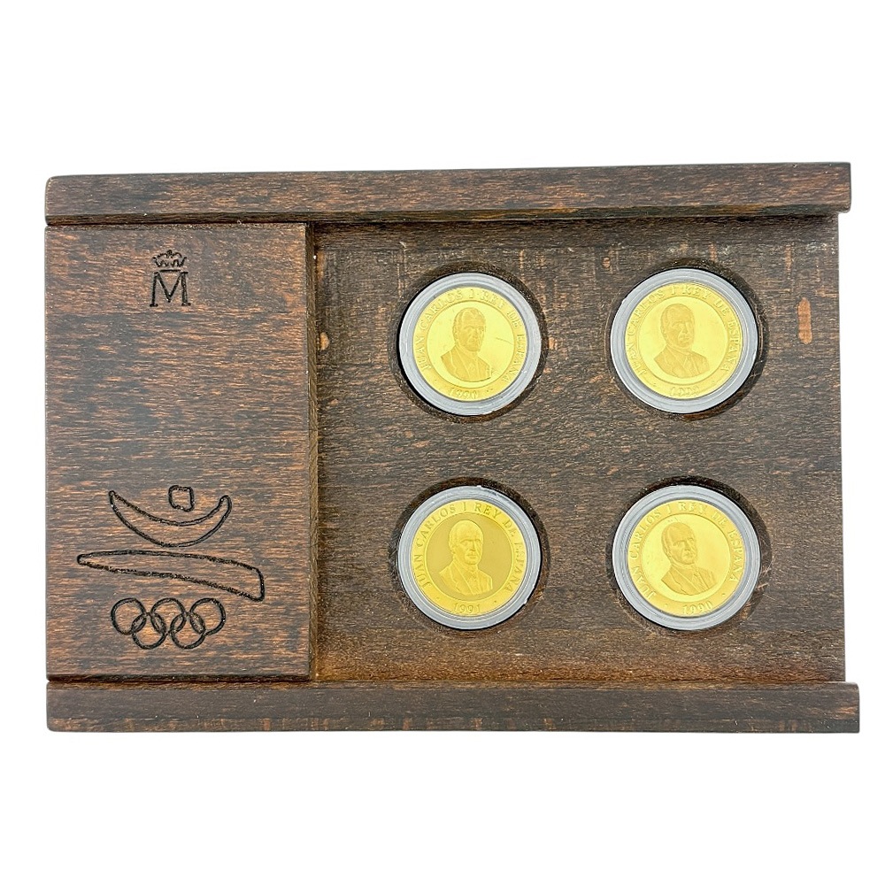 1992年 スペイン バルセロナオリンピック記念コインセット 20000ペセタ金貨 記念コイン K24ゴールド 中古 美品