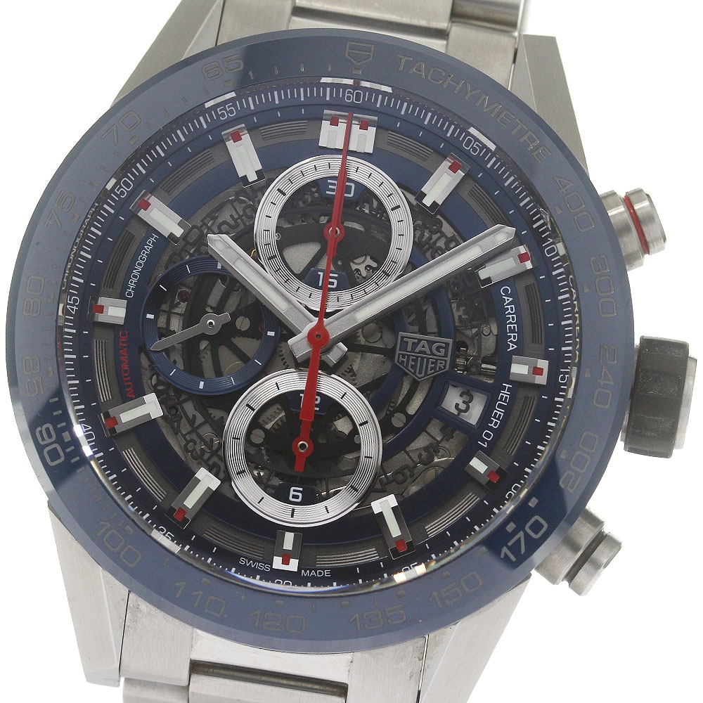 タグホイヤー TAG HEUER CAR201T-0 カレラ キャリバーホイヤー01 デイト クロノグラフ 自動巻き メンズ 箱・保証書付き_839094【中古】